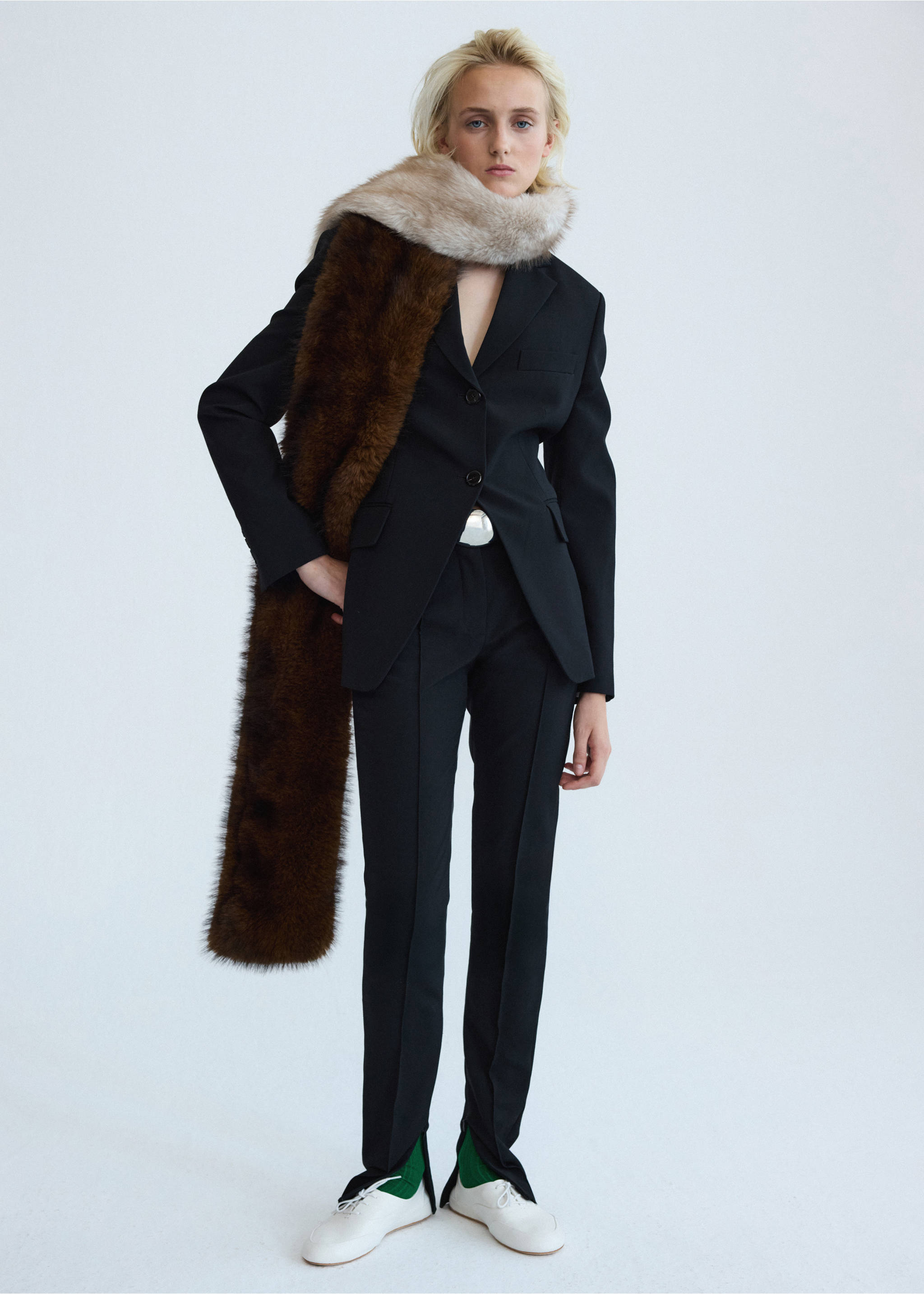 Fitted wool jacket - General plane, Black. Ref: 37056365-00.