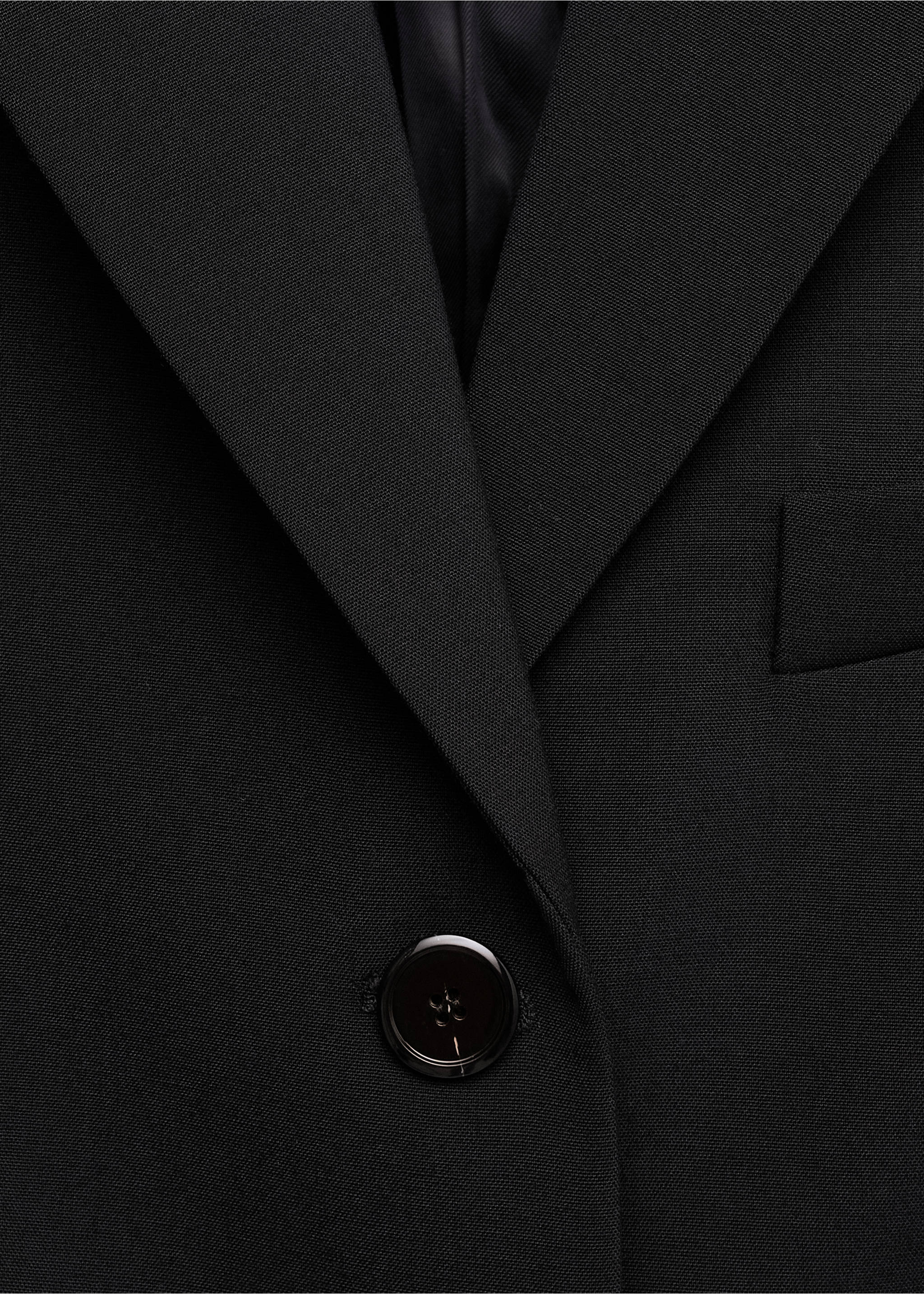 Veste cintrée laine - Détail de l'article 8, Noir. Ref: 37056365-00.