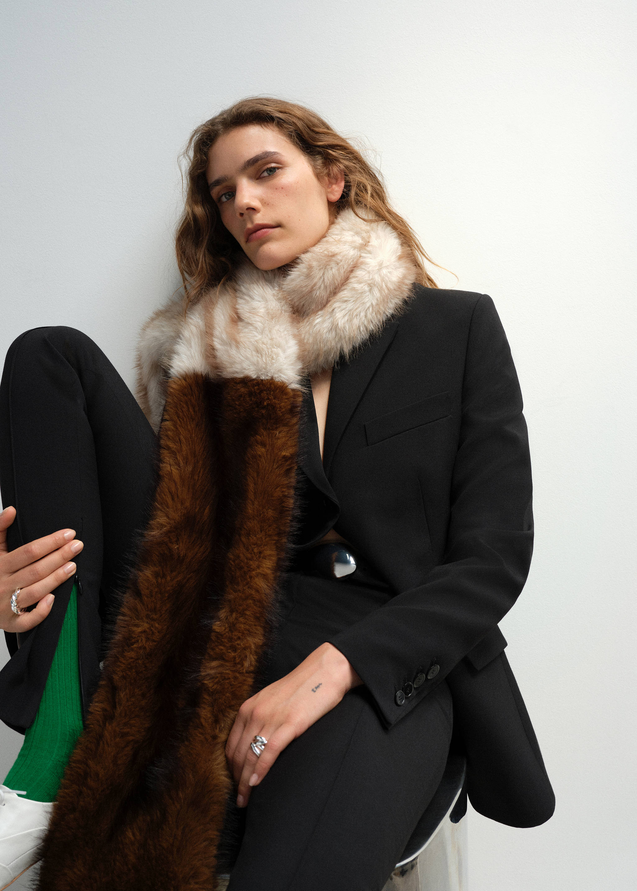 Getailleerde wollen blazer - Middenvlak