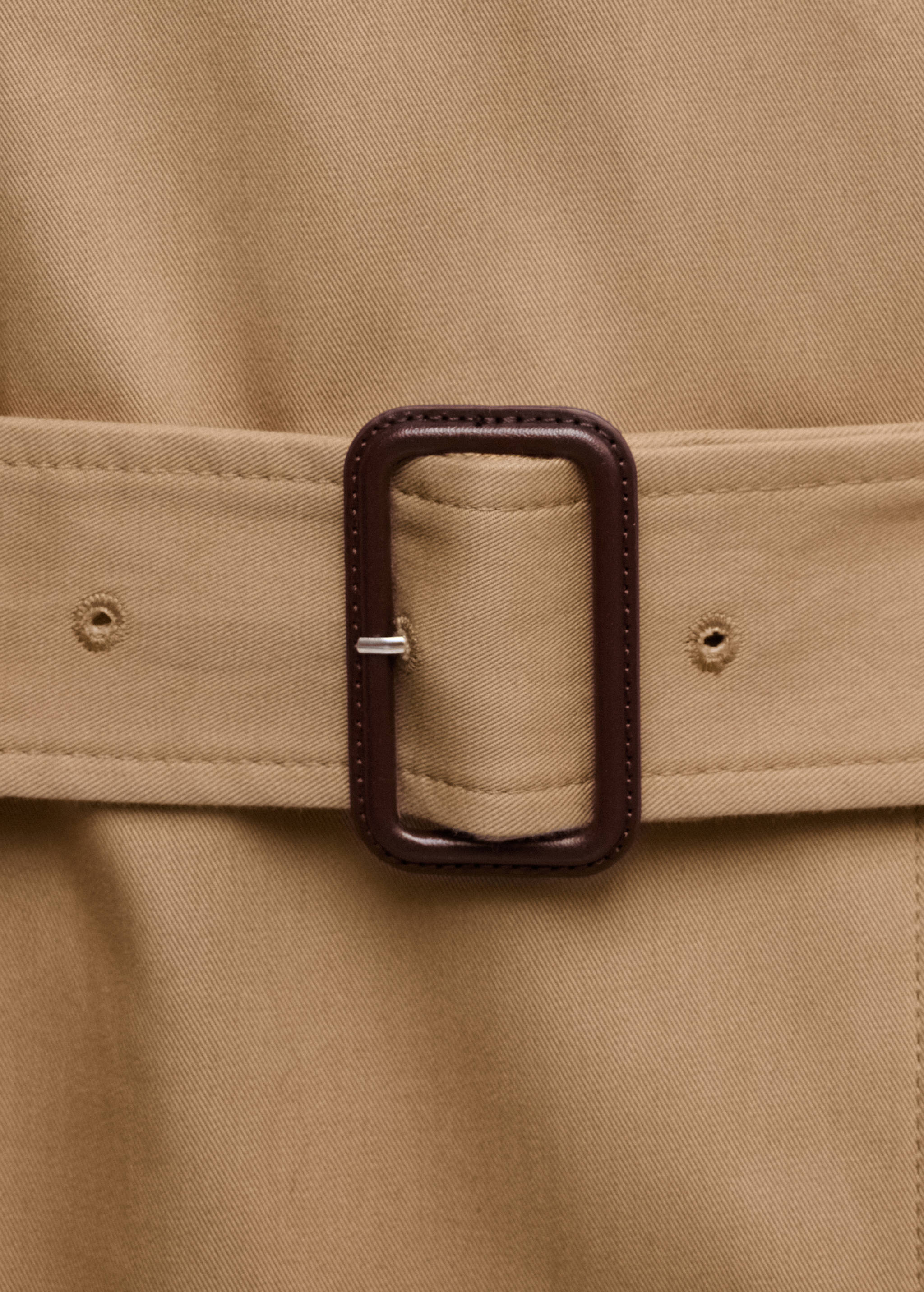 Long trench coat with belt - Details of the article 0