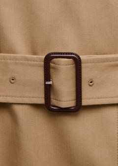 Cotton-lyocell blend trench coat with belt — Beige 9