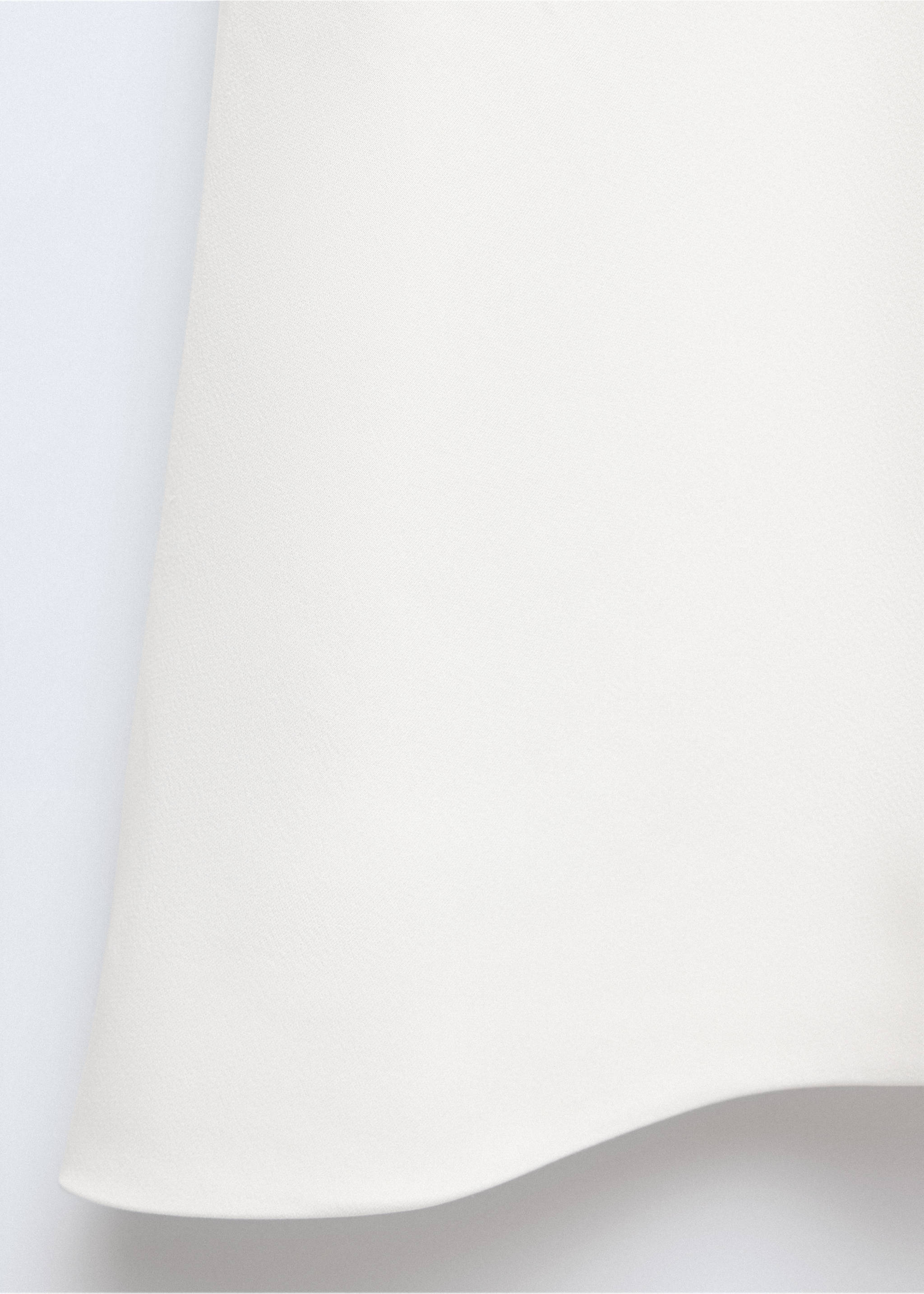 Asymmetrical high-neck blouse - Details of the article 0, Off White. Ref: 37056367-00.