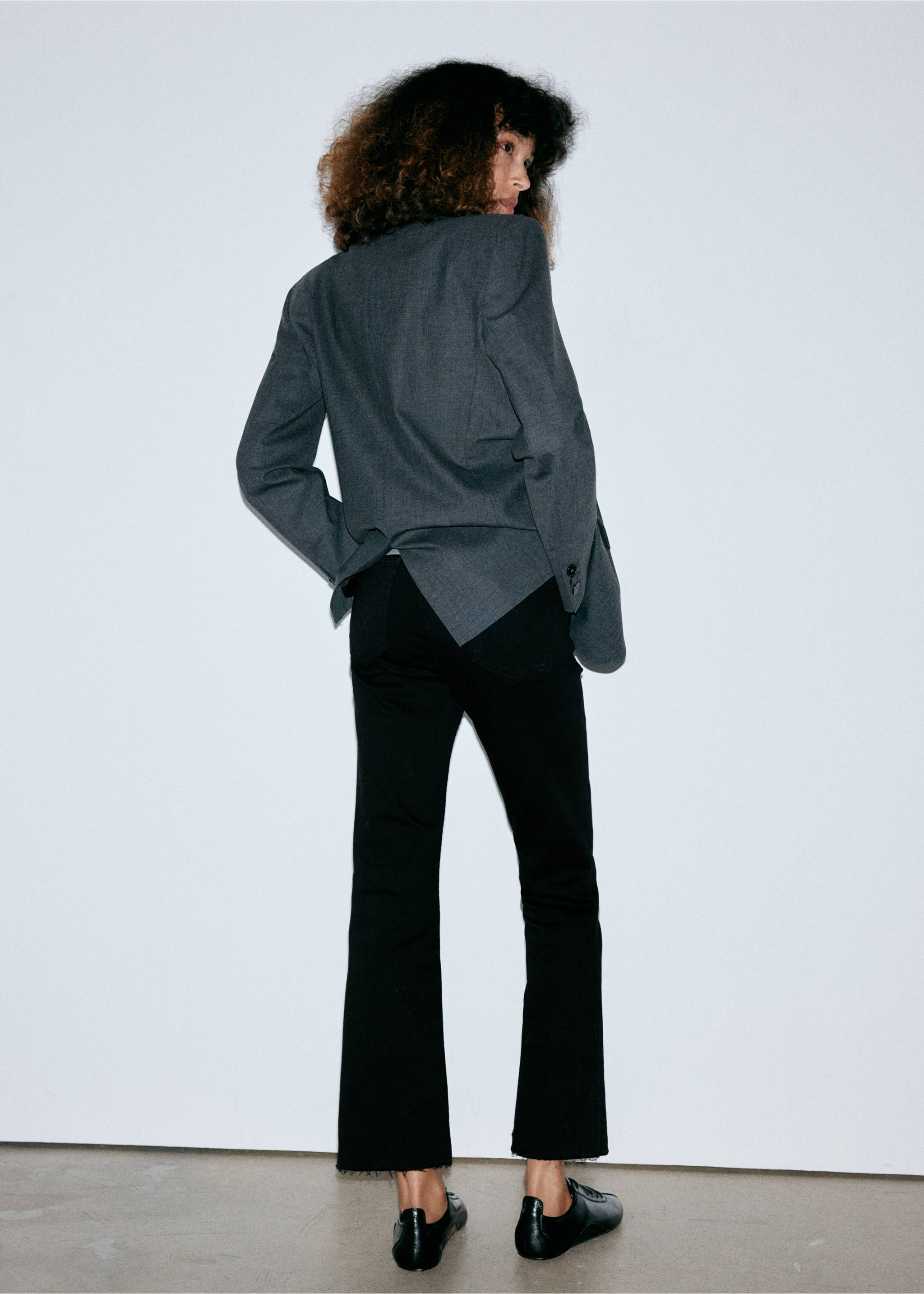 Black jeans, back view, Black denim. Ref: 37056368-00.