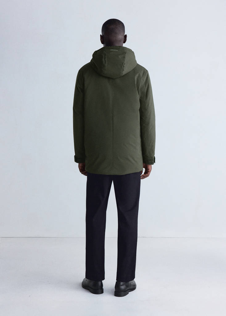 Packable water-repellent Thermore®-filled parka — Dark Green