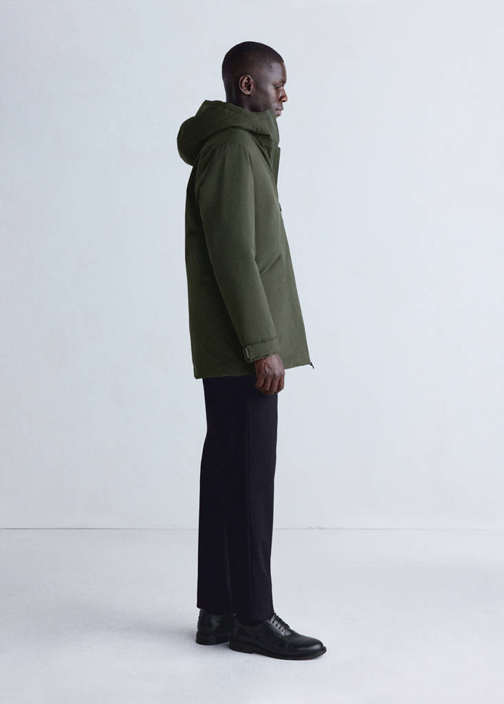 Packable water-repellent Thermore®-filled parka — Dark Green