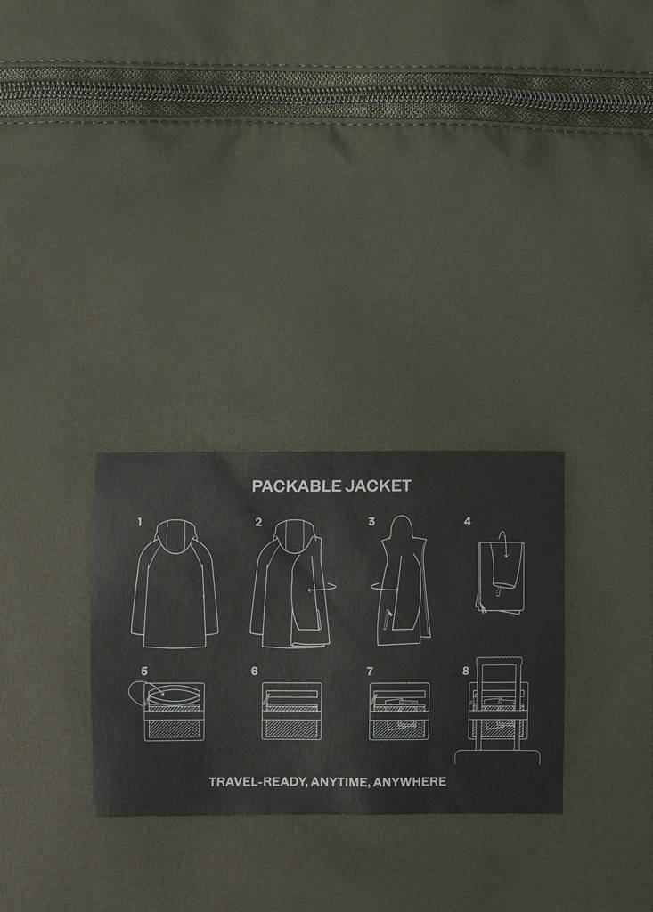 Packable water-repellent Thermore®-filled parka — Dark Green