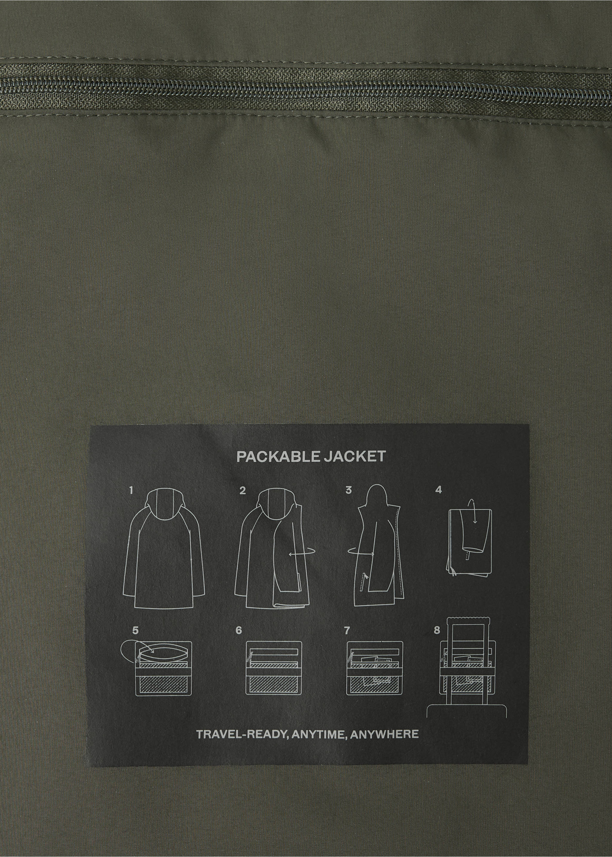 Parka interval - Details of the article 8, Dark Green. Ref: 37056722-00.