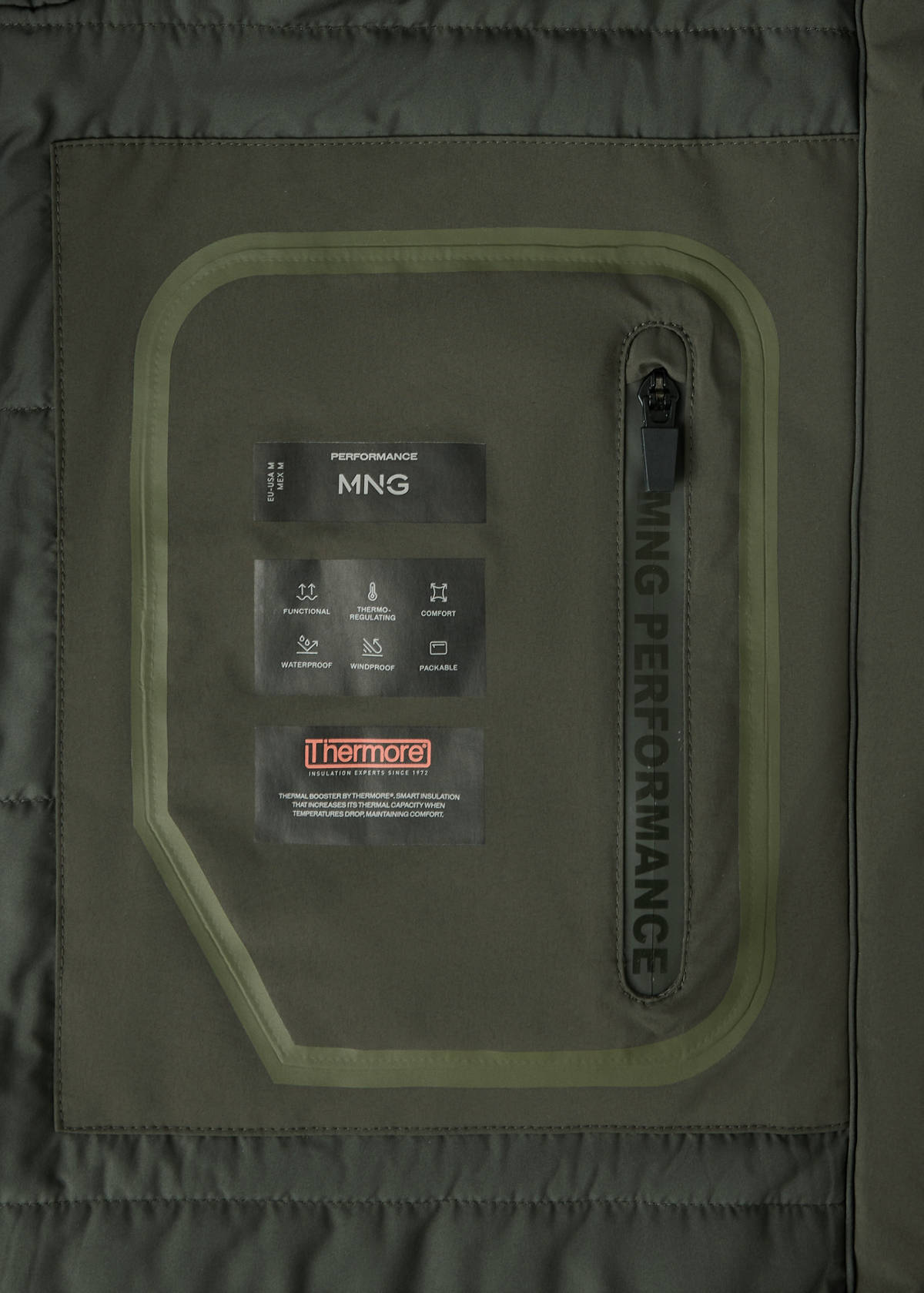 Packable parka with waterproof Thermore® filling — Dark Green