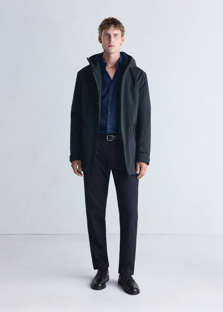 Packable water-repellent Thermore®-filled parka — Night Blue