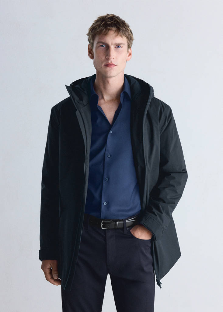 Packable water-repellent Thermore®-filled parka — Night Blue