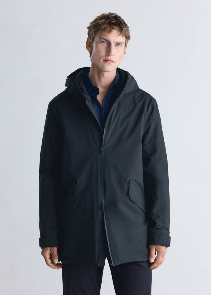 Packable water-repellent Thermore®-filled parka — Night Blue