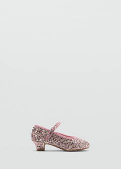 Heeled glitter shoe — Gold 1