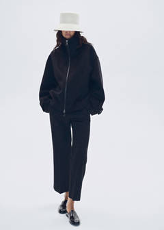 High-neck zip-up jacket — Black 10