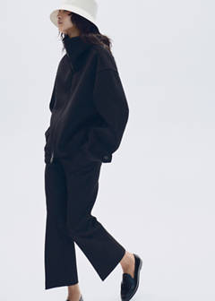 High-neck zip-up jacket — Black 9