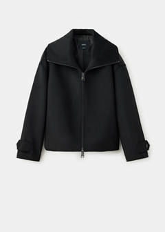 High-neck zip-up jacket — Black 6