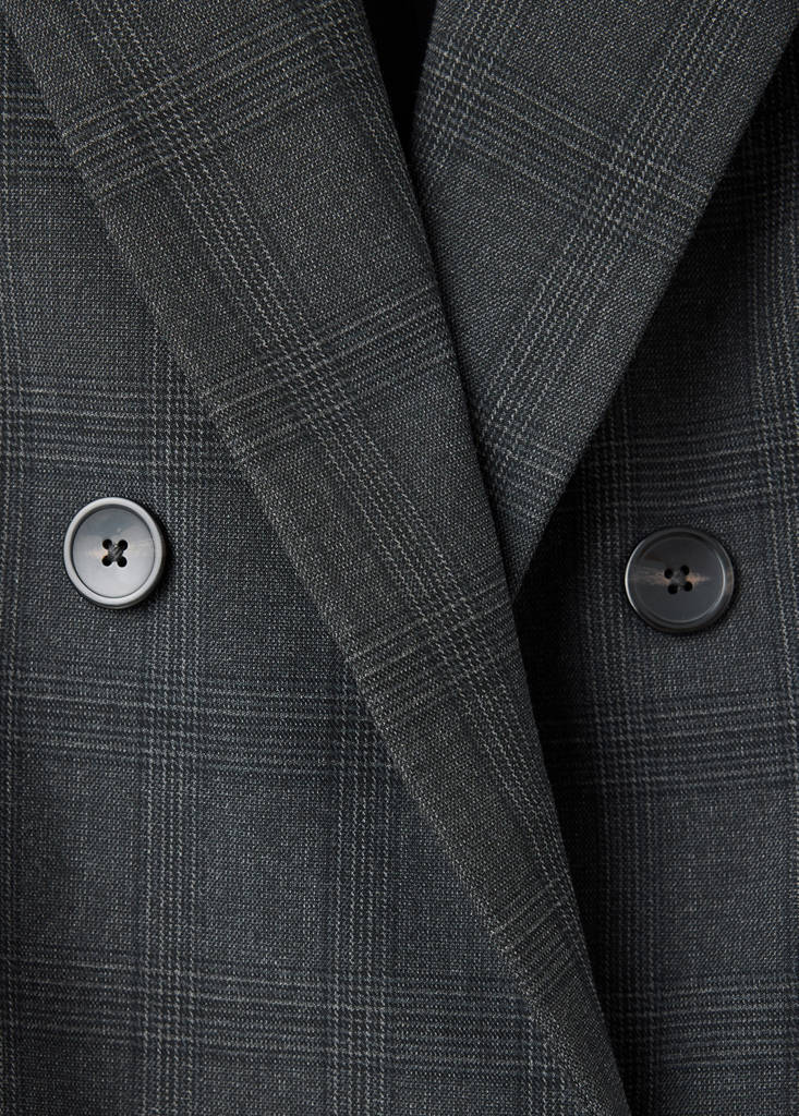 Double-breasted check suit jacket - thumbnail 6