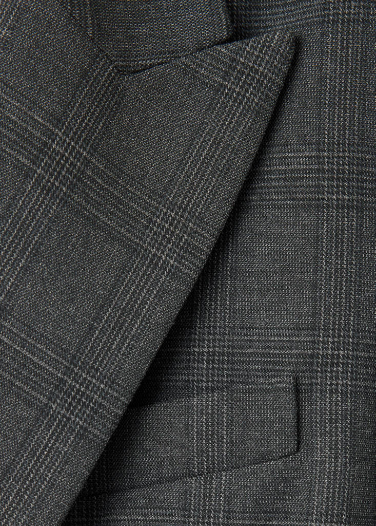 Double-breasted check suit jacket - thumbnail 7
