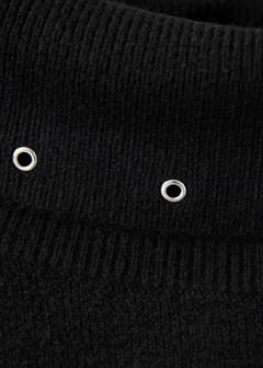 Asymmetric eyelet jersey — Black 6