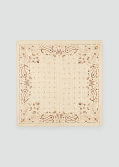 Printed scarf with lurex detail — Beige 3