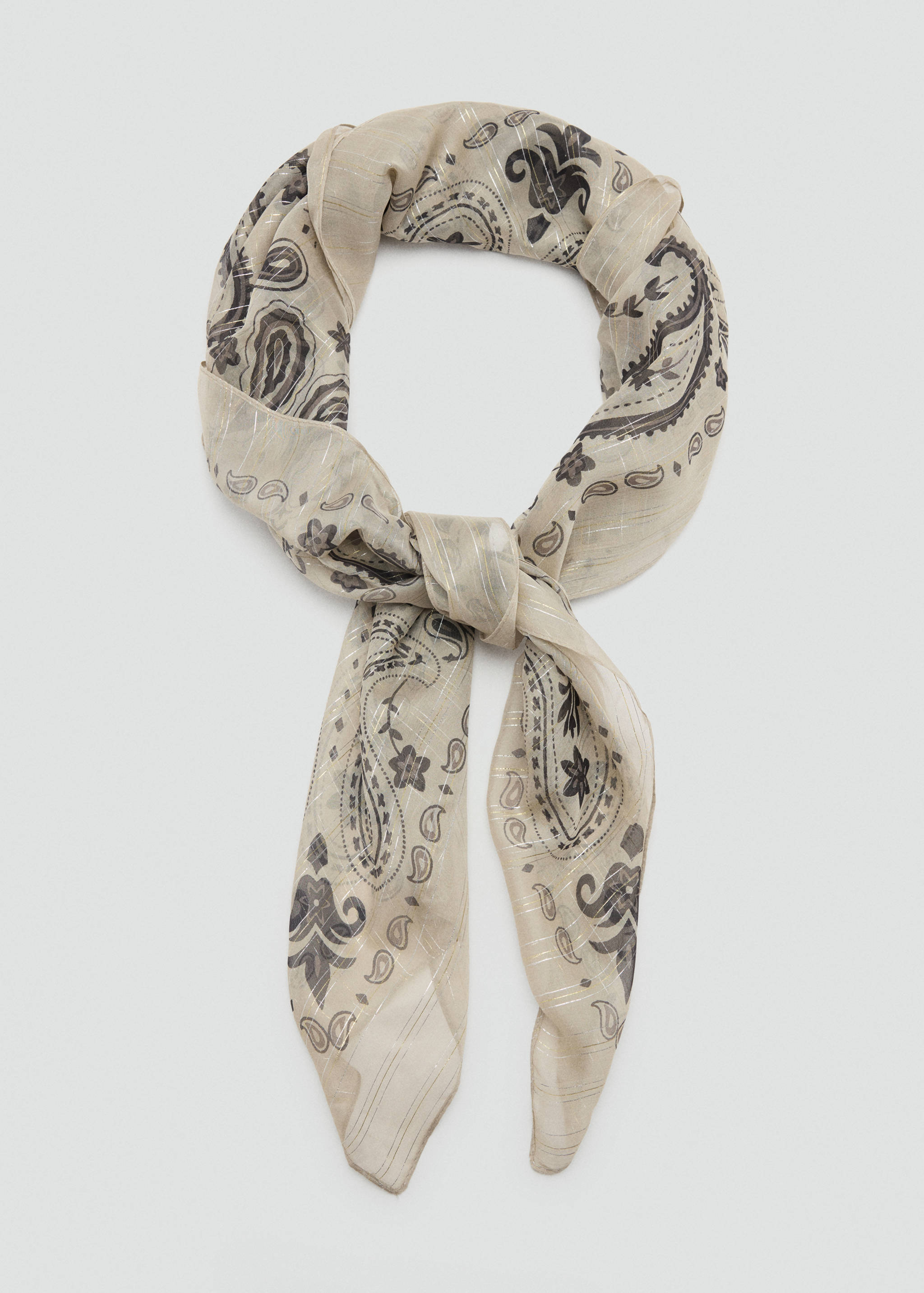 Foulard à motif paisley avec touches brillantes - Détail de l'article 1