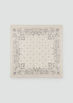 Printed scarf with lurex detail — Grey 1