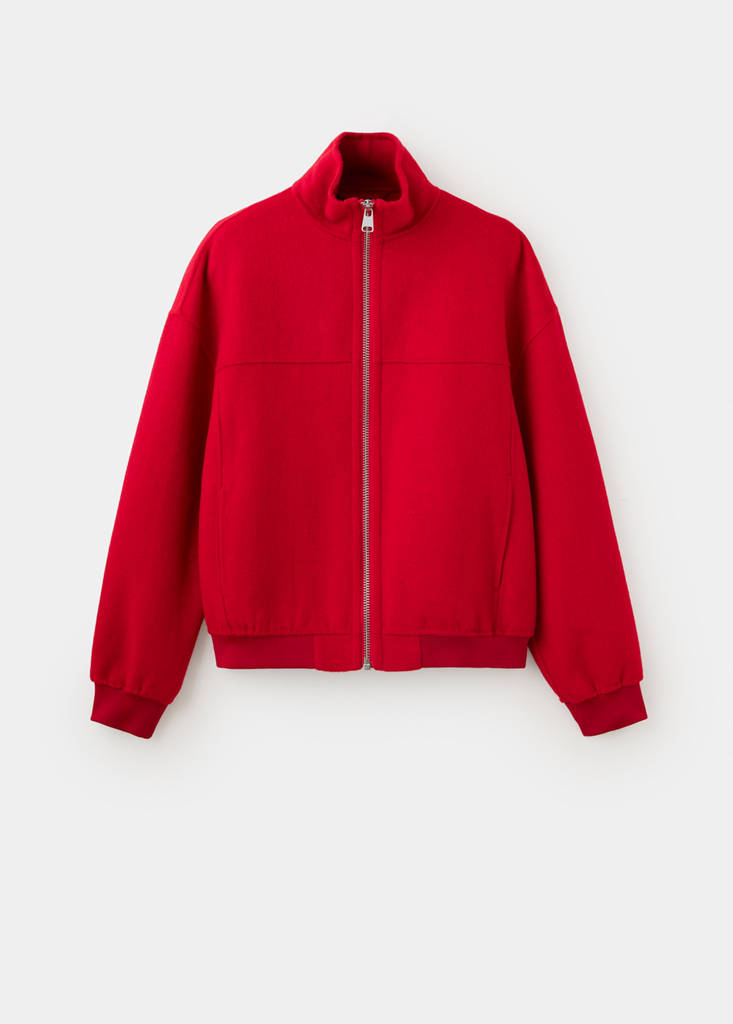 Wool-blend bomber jacket - thumbnail 4