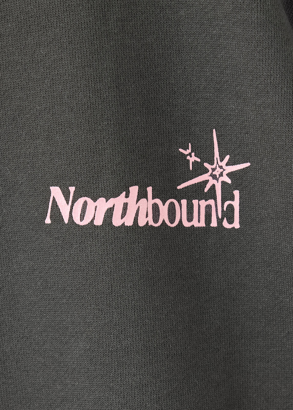 Printed cotton sweatshirt — Charcoal