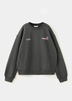 Printed cotton sweatshirt — Charcoal 1