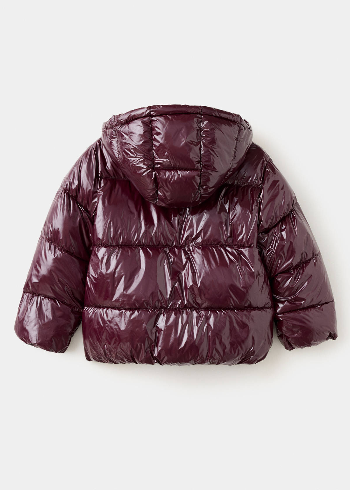 Shiny quilted anorak — Maroon