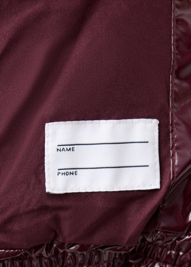 Shiny quilted anorak — Maroon