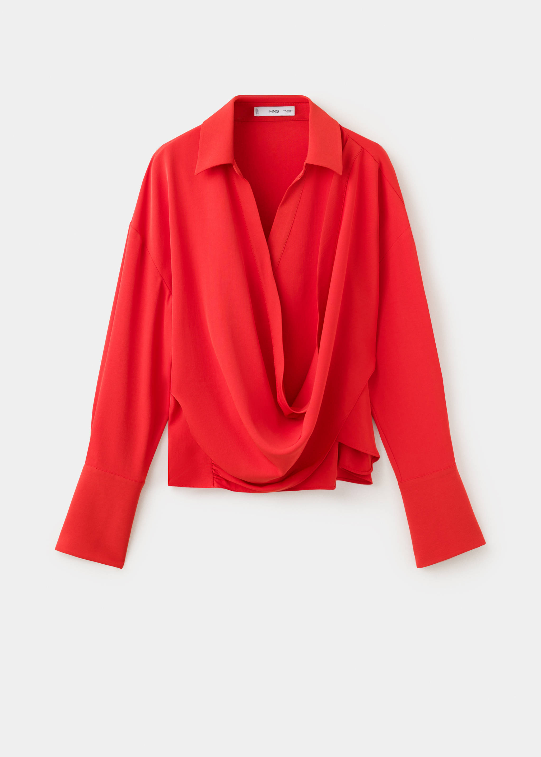 Shirt with a draped neckline - Article without model