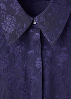 Floral textured jacquard shirt — Blue 6