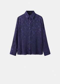 Floral textured jacquard shirt — Blue 5