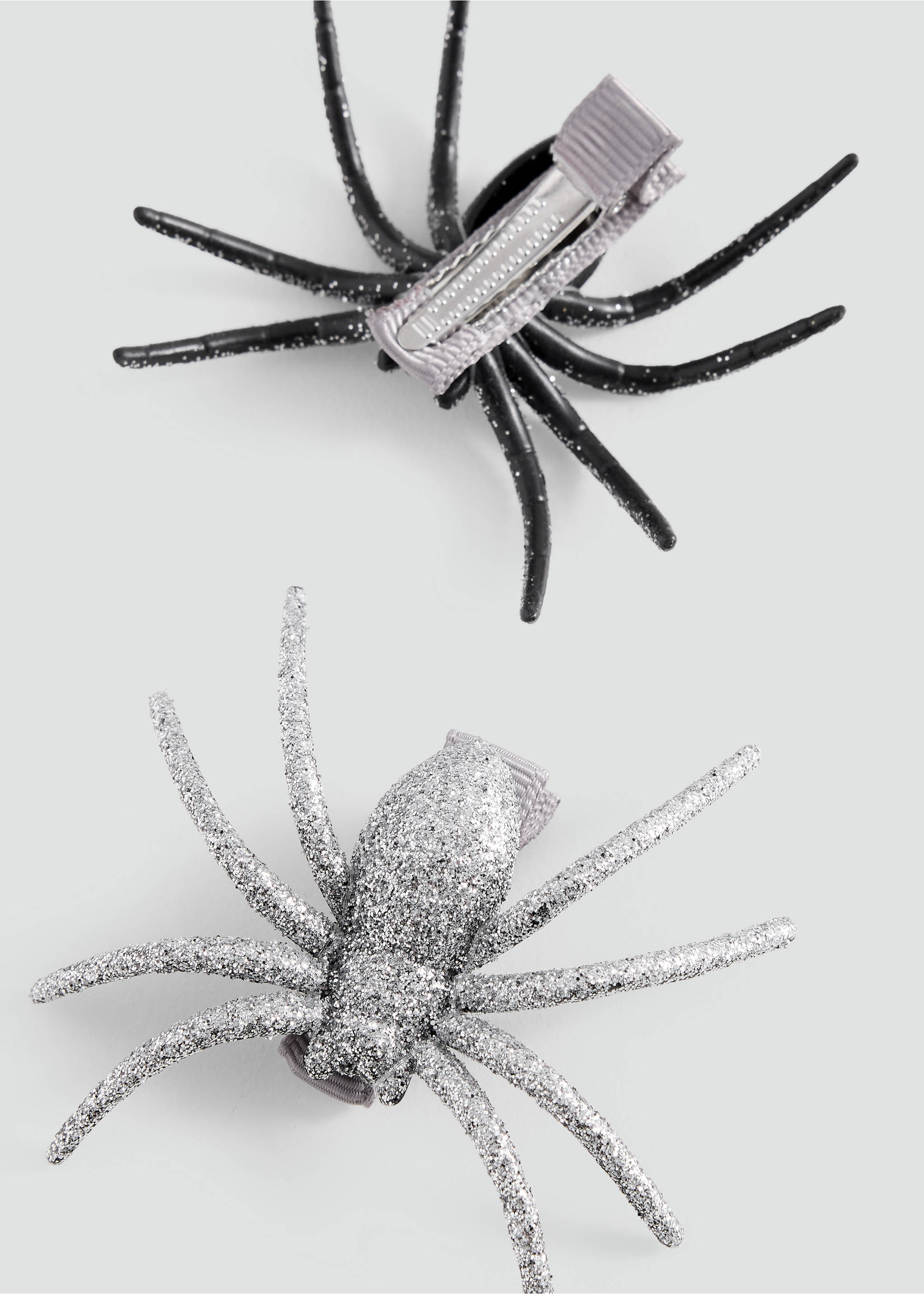 Pack of 2 Halloween spider hair clips - Medium plane, Silver. Ref: 37057121-00.