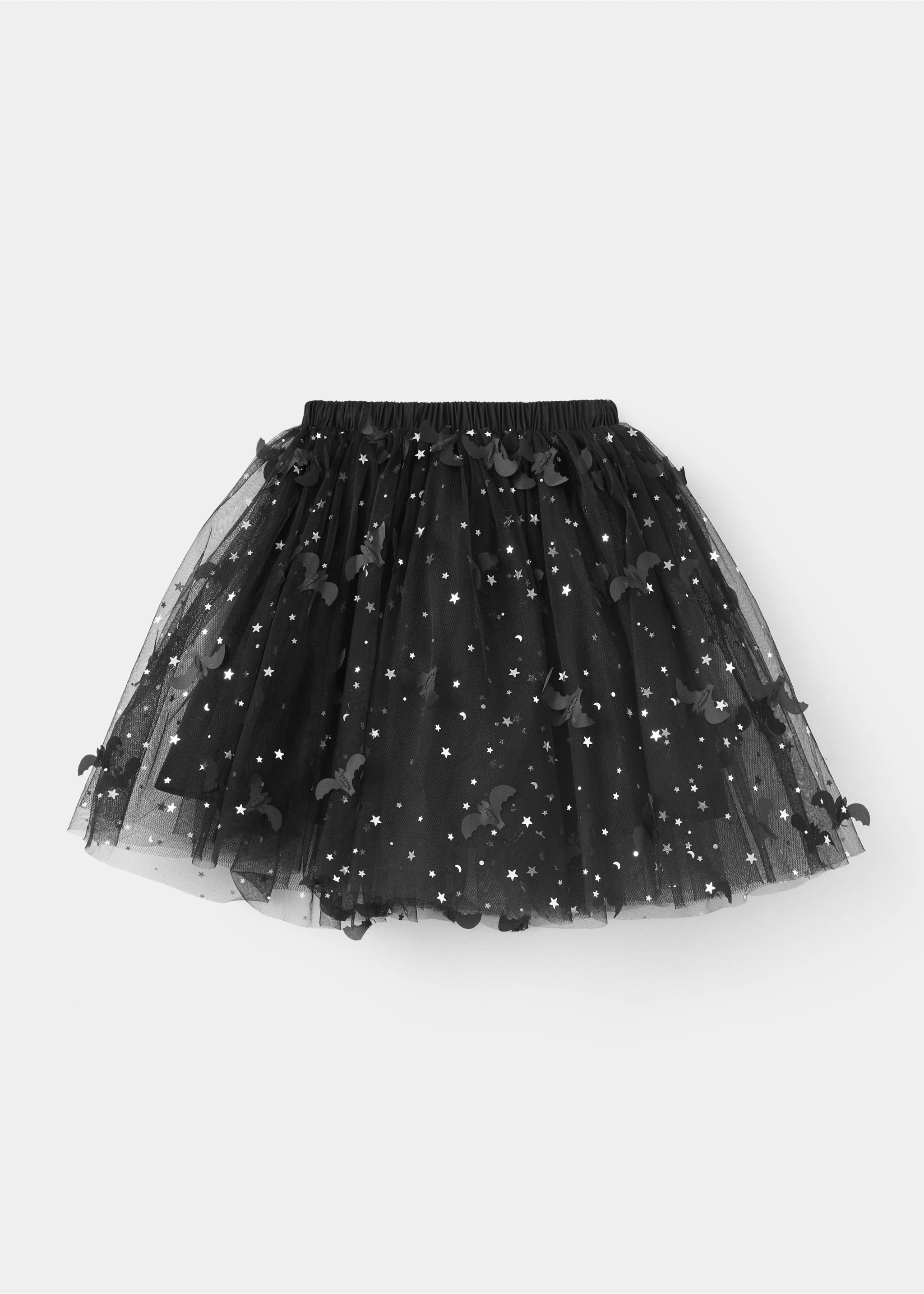 Batwing tulle skirt - Medium plane, Black. Ref: 37057122-00.