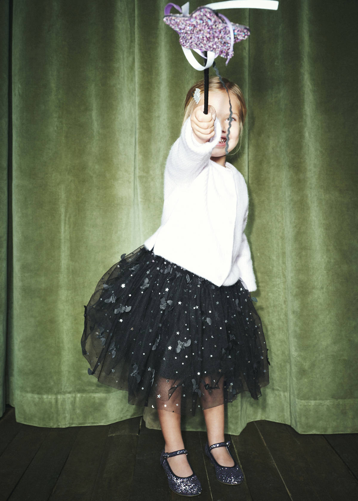 Batwing tulle skirt — Black