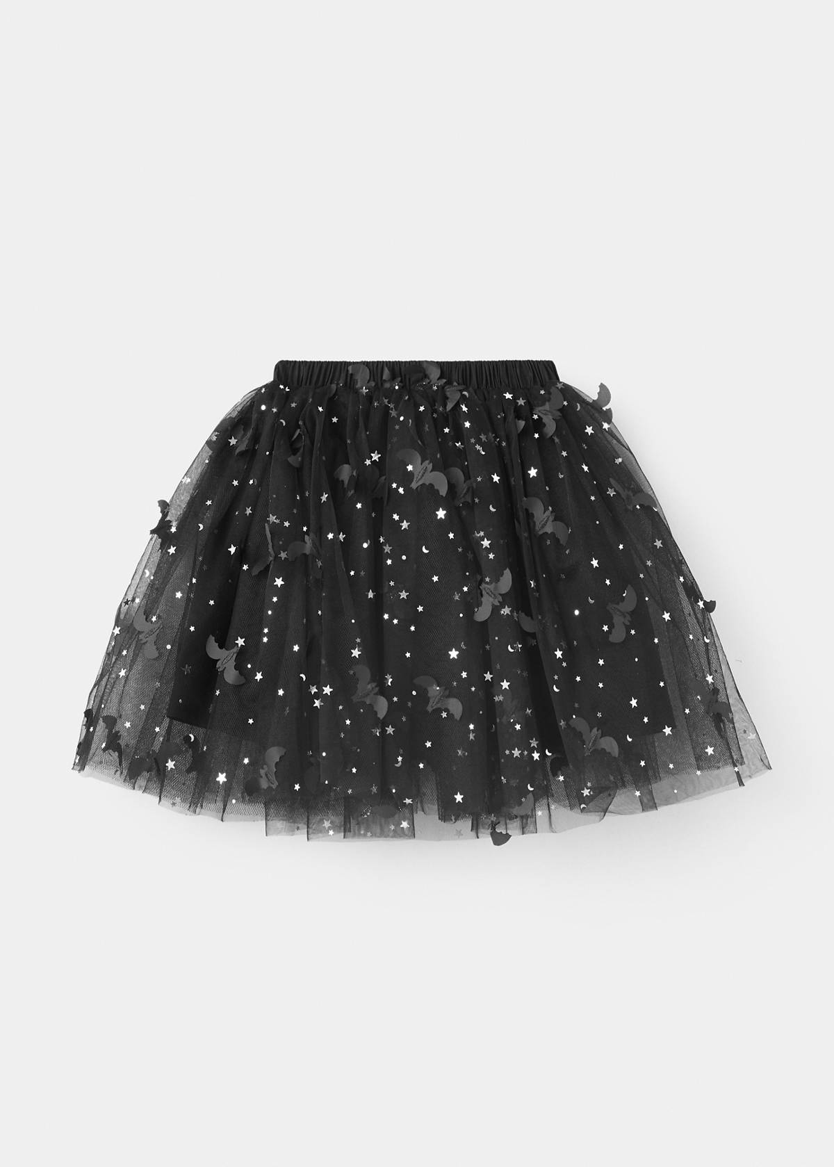 Batwing tulle skirt — Black