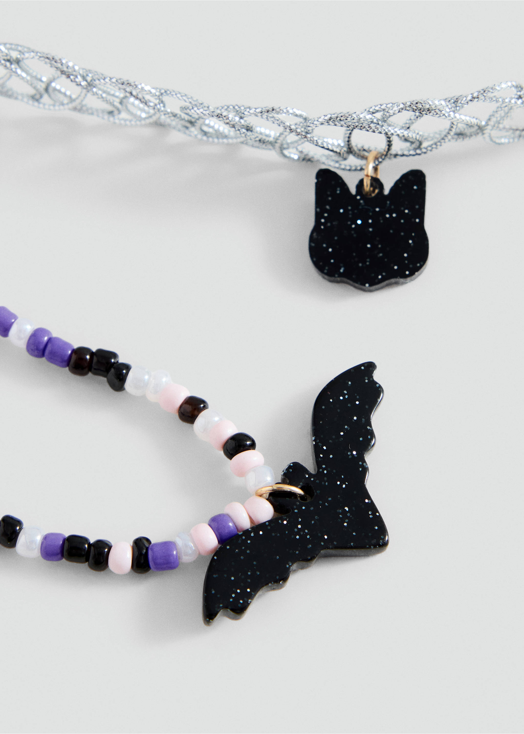 Pack of 2 Halloween necklaces - Medium plane, Silver. Ref: 37057123-00.