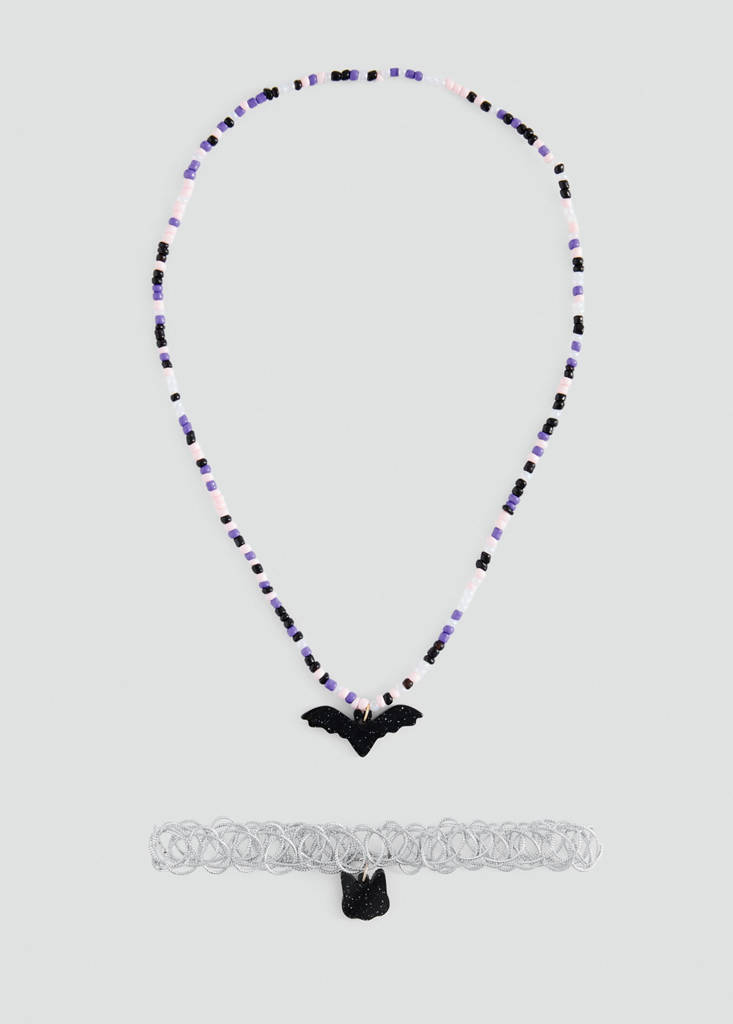 Pack of 2 Halloween necklaces — Silver