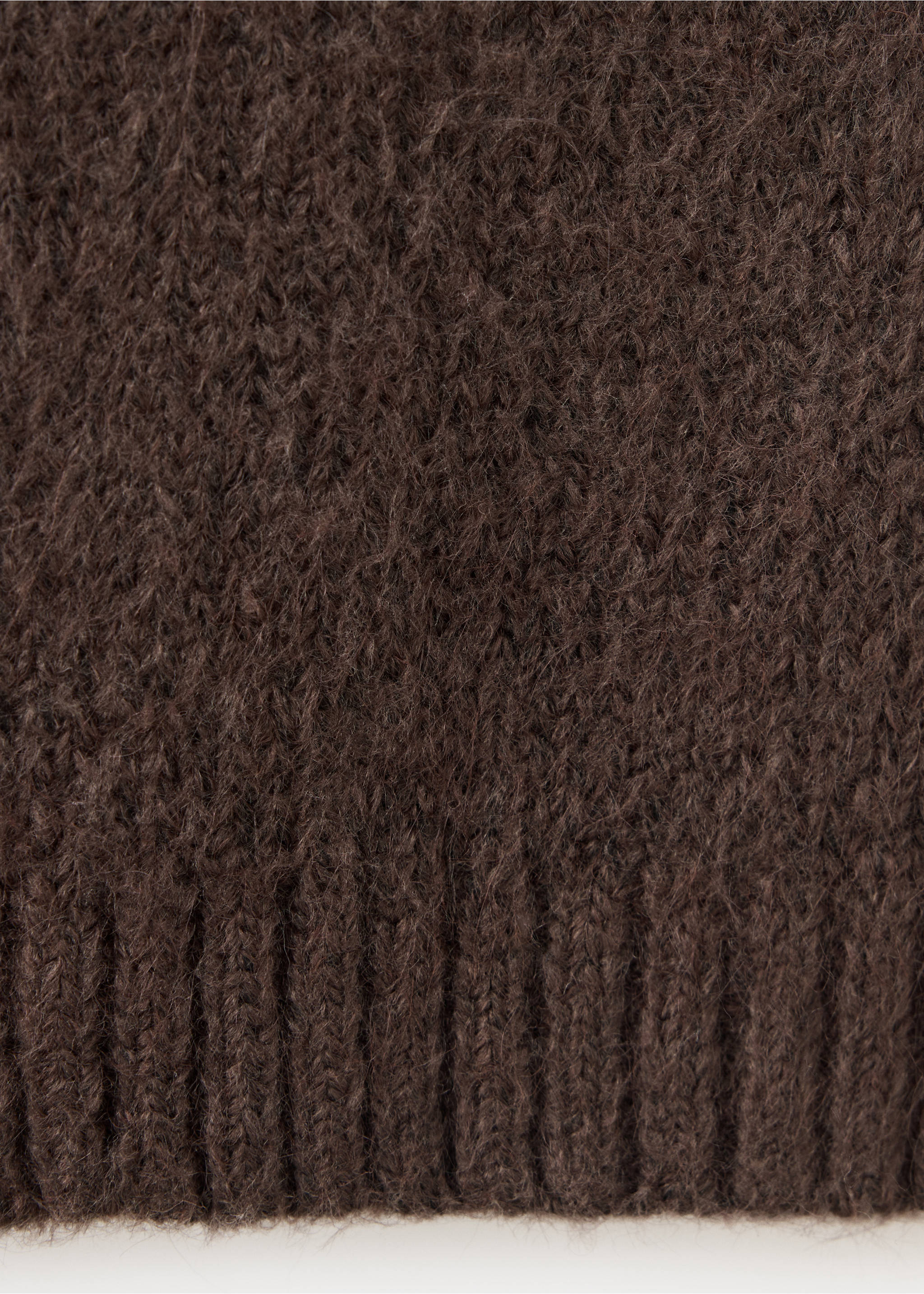Knitted gilet with buttons - Details of the article 0, Brown. Ref: 37057125-00.