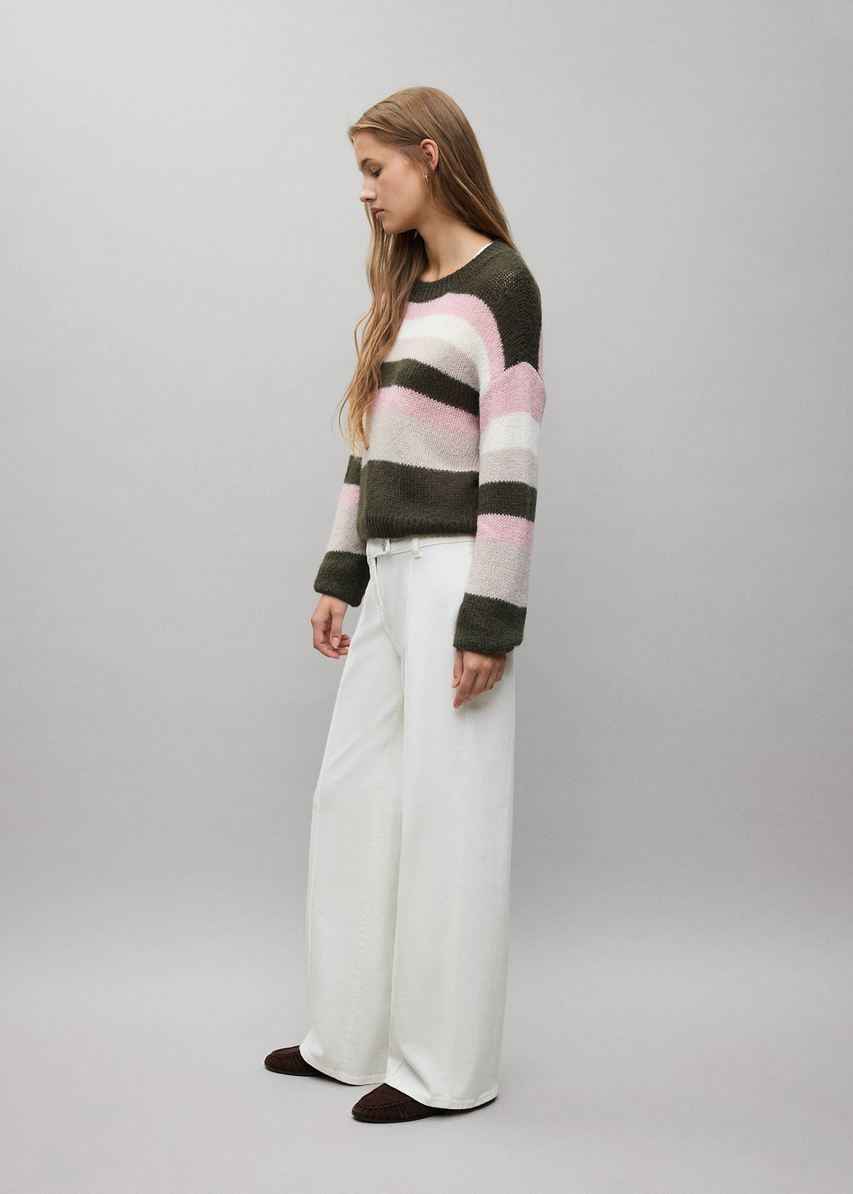 Wide-leg jeans with crossover closure — Off White