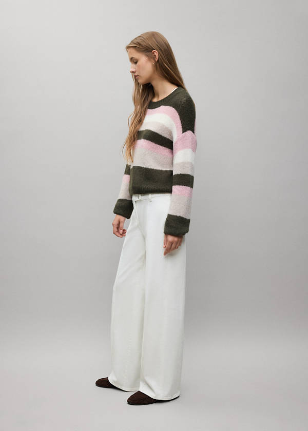 Wide-leg jeans with crossover closure — Off White