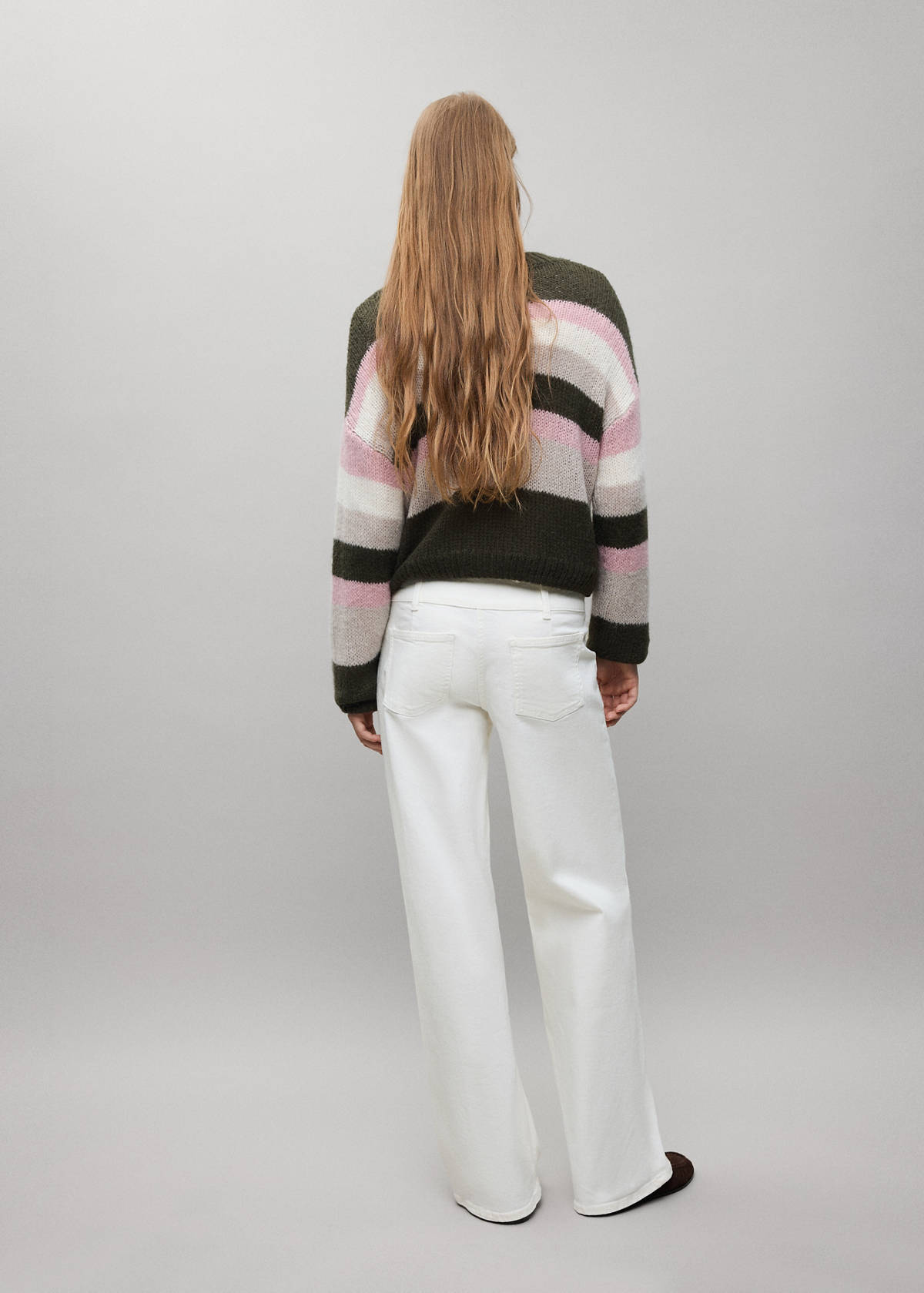 Wide-leg jeans with crossover closure — Off White