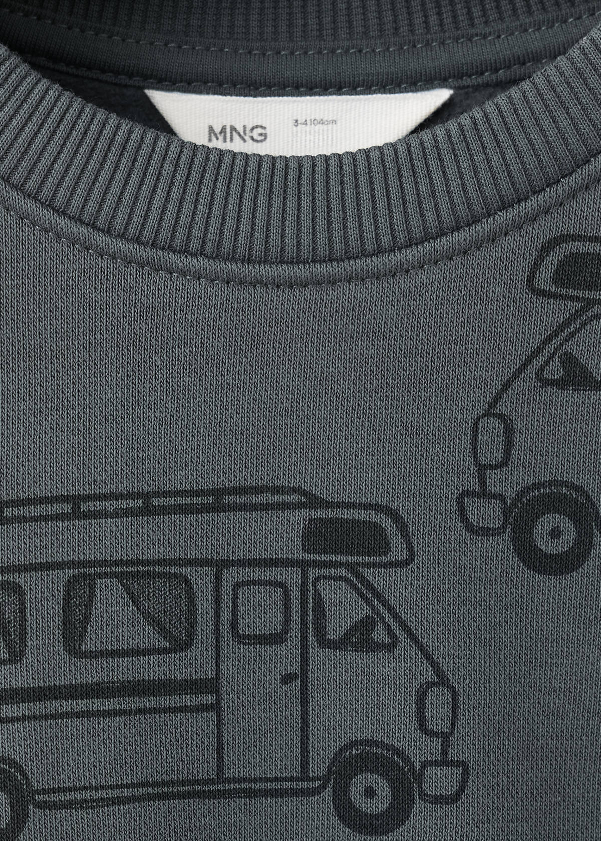 Oversized printed sweatshirt — Charcoal