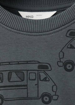 Oversized printed sweatshirt — Charcoal 2