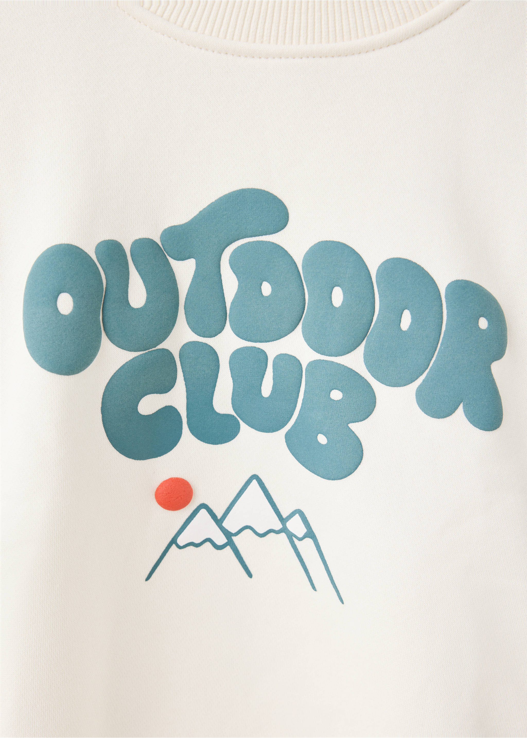 Printed cotton sweatshirt - Details of the article 8, Aqua Green. Ref: 37057131-00.