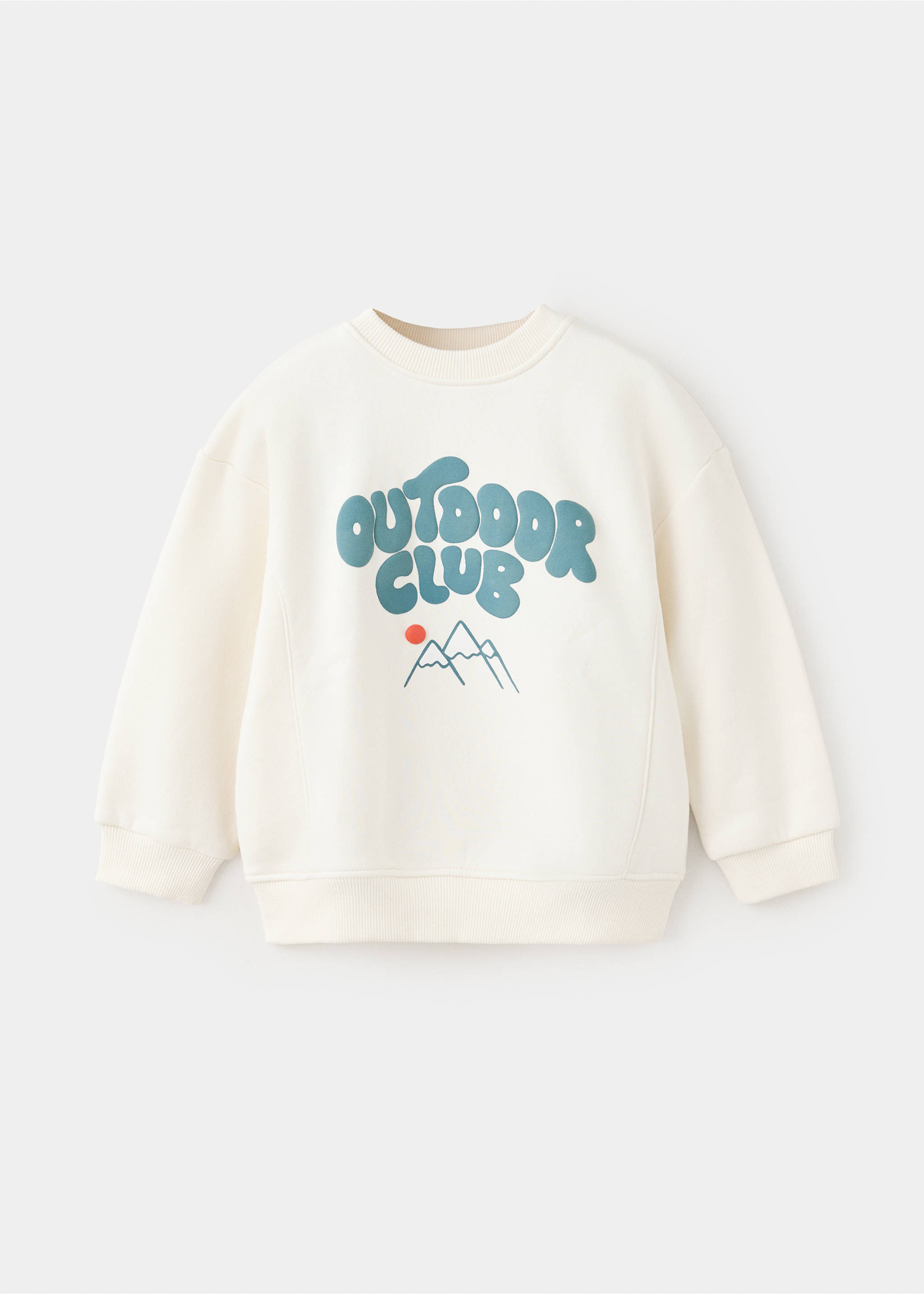 Printed cotton sweatshirt - Article without model, Aqua Green. Ref: 37057131-00.