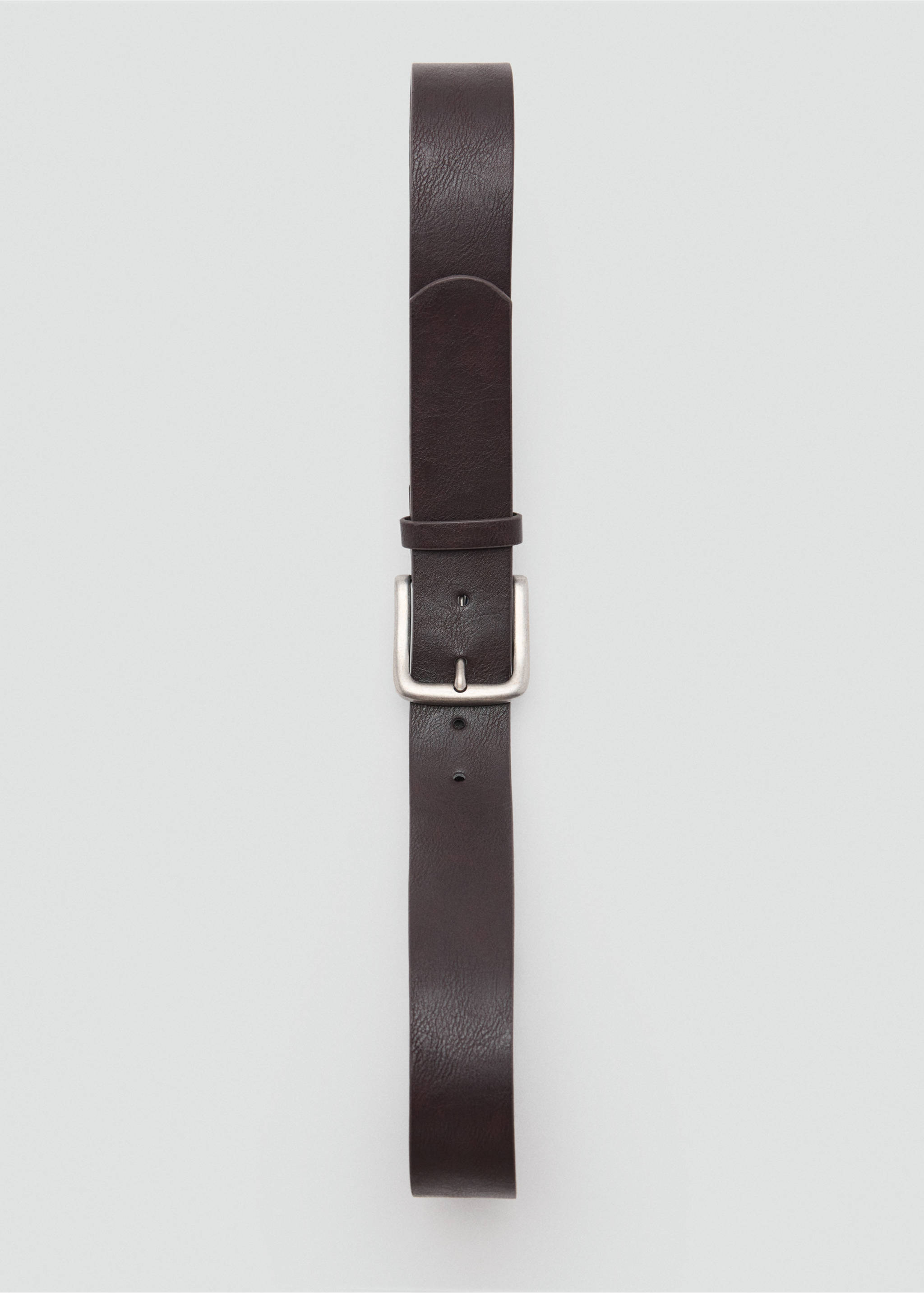 Faux-leather belt - Details of the article 2, Brown. Ref: 37057137-00.