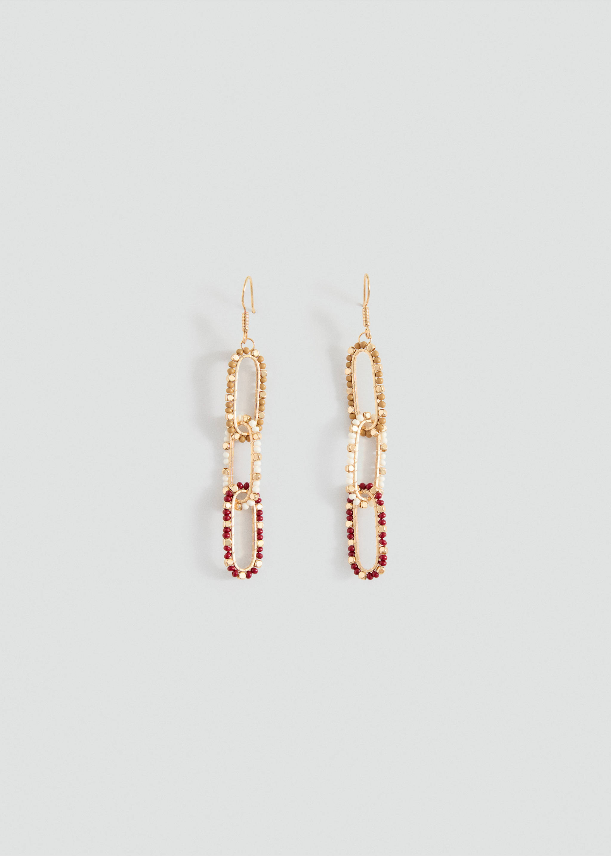 Boucles d’oreilles à maillons détail perles - Article sans modèle, Or. Ref: 37057138-00.