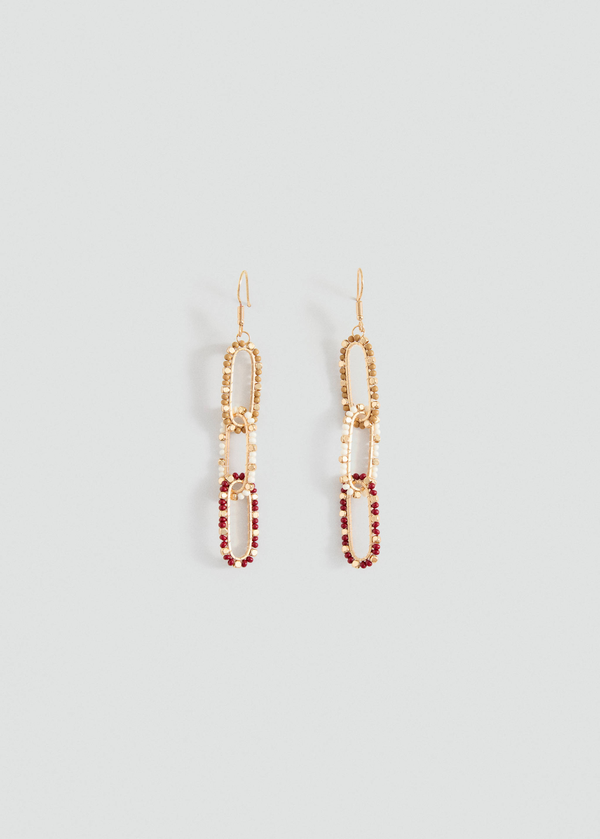 Boucles d’oreilles à maillons détail perles - Article sans modèle
